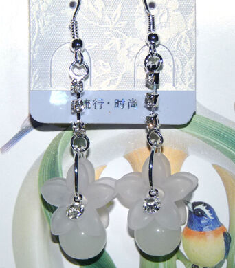 亞太流行亮鉆花環(huán)珍珠吊墜耳環(huán)C3-1-2