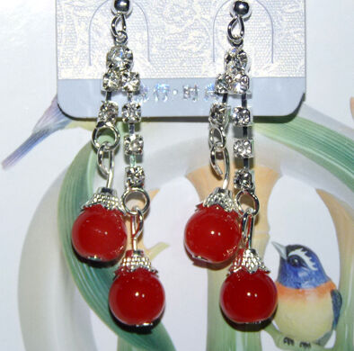 亞太流行亮鉆花環(huán)珍珠吊墜耳環(huán)C3-1-2
