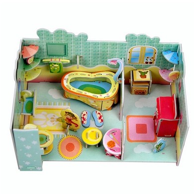 3D立體家居模型拼圖-功能浴室A24-1-3