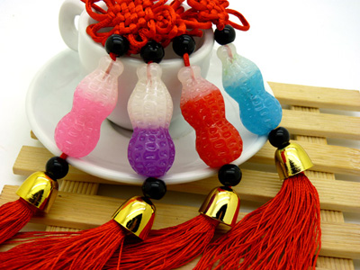 精品中國(guó)結(jié) 汽車(chē)掛飾 中國(guó)特色手工藝品 手工編織 幸運(yùn)葫蘆掛件E3-1-1
