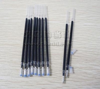 特價(jià)優(yōu)質(zhì)中性筆筆芯批發(fā) 水筆芯子彈頭黑替芯0.5筆芯 -10支裝子彈頭中性筆芯E3-1-1