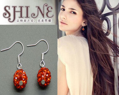 施華洛球耳環(huán)耳釘 飾品 防過(guò)敏耳墜 日韓流行長(zhǎng)款耳環(huán)