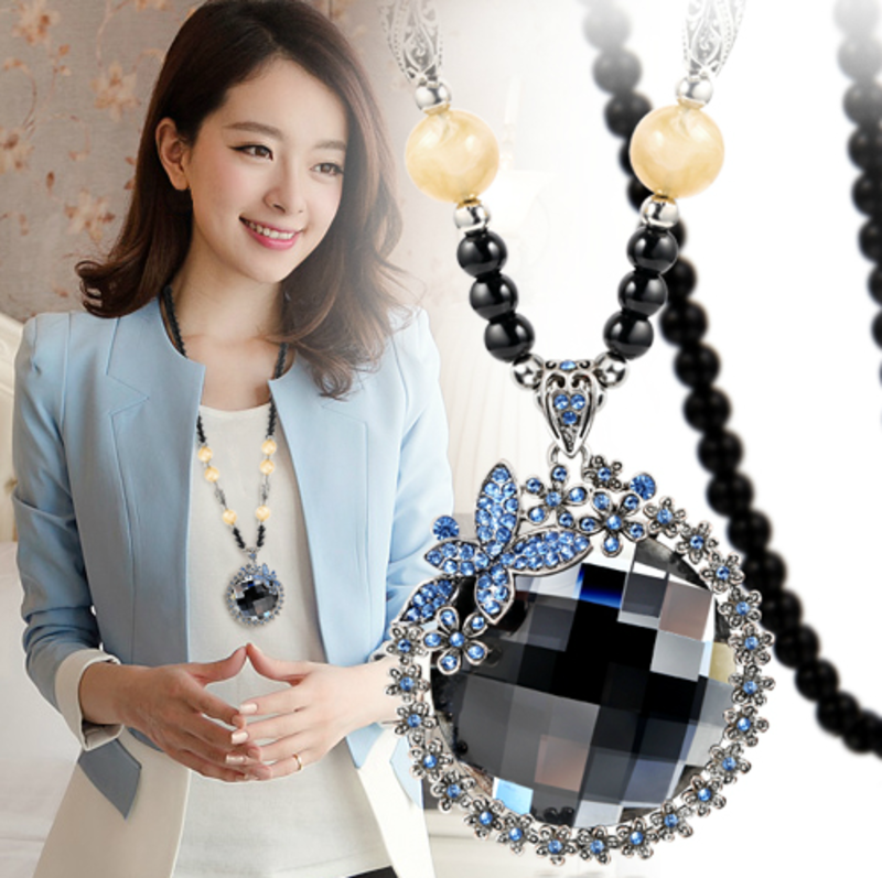 毛衣鏈長(zhǎng)款春夏裝飾項(xiàng)鏈女韓國(guó)百搭時(shí)尚衣服配飾掛件掛飾品B5-1-2