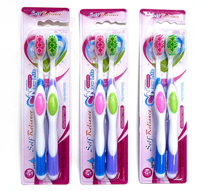 1009兩支裝韓國(guó)軟毛牙刷 創(chuàng)意成人情侶牙刷E1-4-4