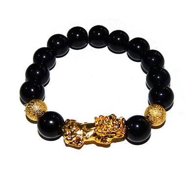 12轉(zhuǎn)運(yùn)珠男女情侶款金珠路路通手串 送禮佳品（贈(zèng)禮盒）