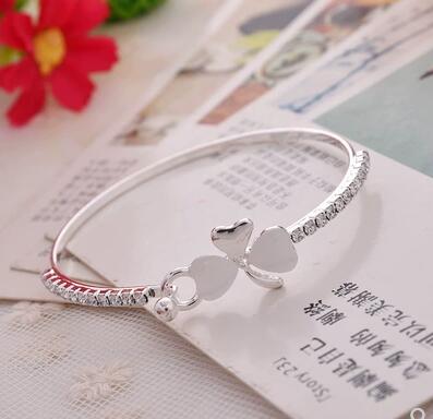 韓版高檔水晶貓眼石花朵手鐲女韓國鋯石手鏈?zhǔn)汁h(huán)手飾品生日禮物六C4-1-3