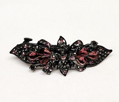 捷克鉆彈簧夾子頭飾韓國(guó)頭卡發(fā)夾成人格紋夾百搭女式C5-2-4