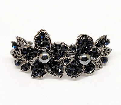 韓版水晶發(fā)夾古色飾品發(fā)飾蝴蝶結(jié)合金水鉆彈簧夾C5-2-3