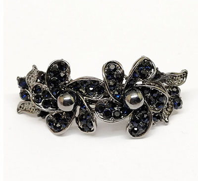 韓版水晶發(fā)夾古色飾品發(fā)飾蝴蝶結(jié)合金水鉆彈簧夾 C5-2-3