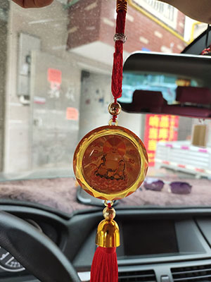 高檔裝飾品仿琉璃車載吊墜毛主席觀音汽車掛飾