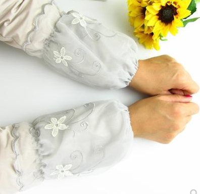1號蕾絲短款蕾絲護(hù)袖批發(fā)女羽絨服辦公防污小清新套袖