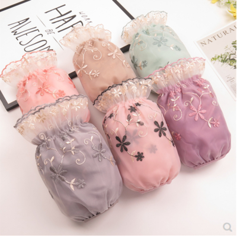3號(hào)蕾絲袖套女士韓版秋冬季新款護(hù)袖手袖刺繡花朵套袖短款羽絨服袖筒e11-1-2
