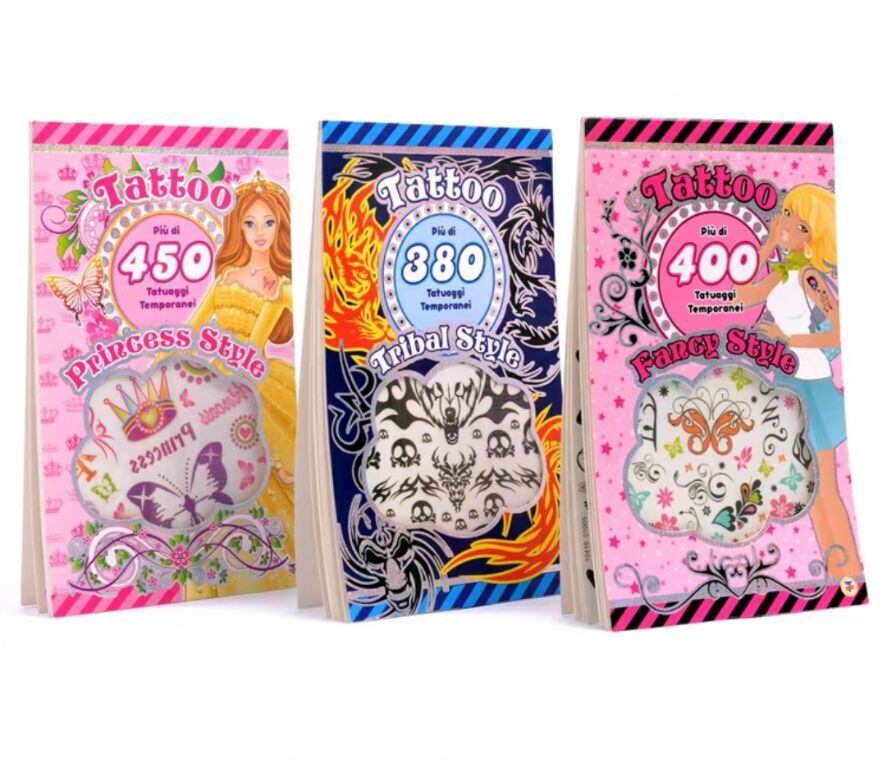 （秒殺）原價12.5元/本 兒童趣味紋身貼紙 水轉印貼紙 可愛花朵/蝴蝶/龍紋身貼紙六B24-3-2