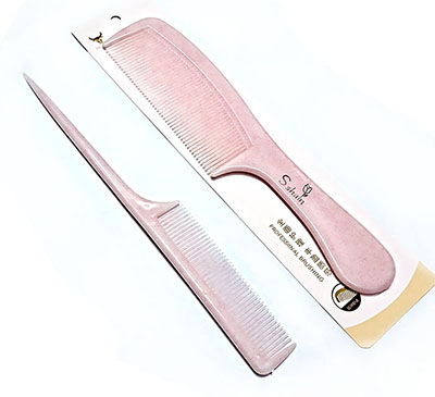 66號（2個裝）玉石對梳防靜電護發(fā)粗齒細齒梳C9-1-3