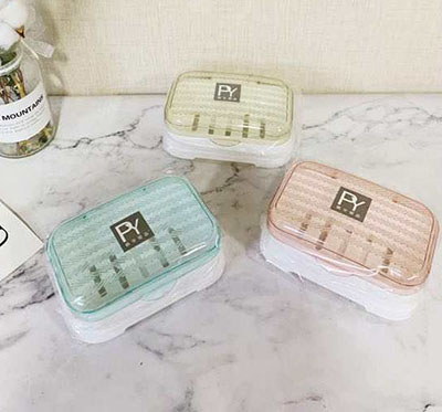 2138帶蓋香皂盒旅行便攜皂盒肥皂透明皂托瀝水防水置物250/箱B12-1-2A19-2-3