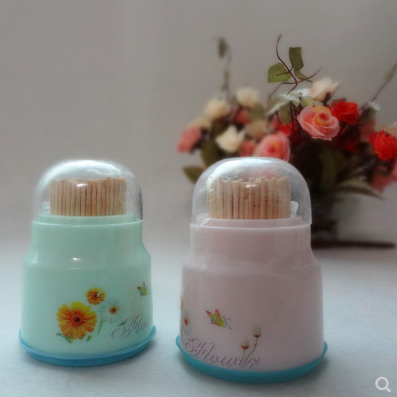 圓茉莉花牙簽盒 廠(chǎng)家直銷(xiāo) 牙簽 剔牙360/件12/盒E3-1-3