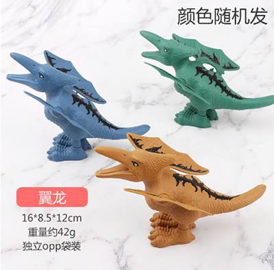 Y-20新款跳翼龍上鏈棘背龍發(fā)條玩具上鏈恐龍432/箱六B13-3-2