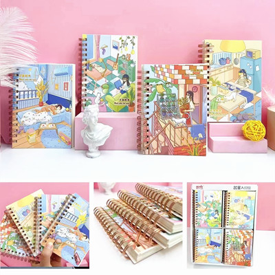 555-17 不負(fù)時(shí)光線圈本 學(xué)生用品可愛小本子B37-3-3