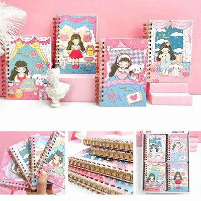555-21 少女線圈本 學(xué)生用品可愛(ài)小本子B37-3-3