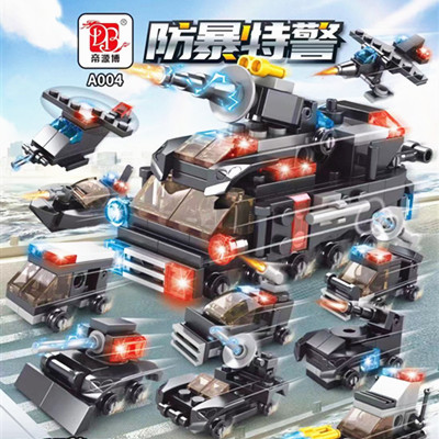 帝源博A004飛機(jī)坦克消防車JX049兒童益智小顆粒拼裝積木玩具B12-4-4