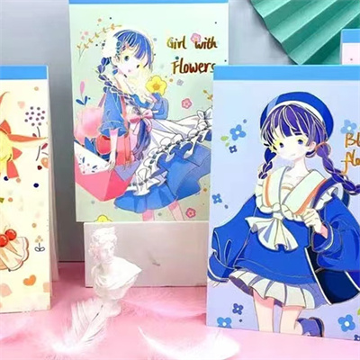 225-3德派萬(wàn)品 花與少女便簽本  卡通可愛(ài)小本子  240/件C2-1-5