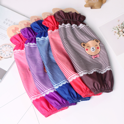 小熊袖套 韓版成人女士卡通長款滌棉布料袖頭廚房勞保套袖袖套護(hù)袖 六B33-3-5