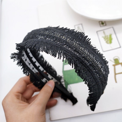 特價韓國高檔法飾編織毛邊流蘇簡約發(fā)箍C4-3-5