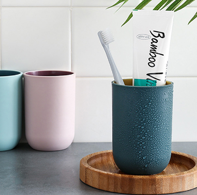 創(chuàng)意素色洗漱杯 牙刷杯 塑料洗漱杯 情侶素色漱口杯