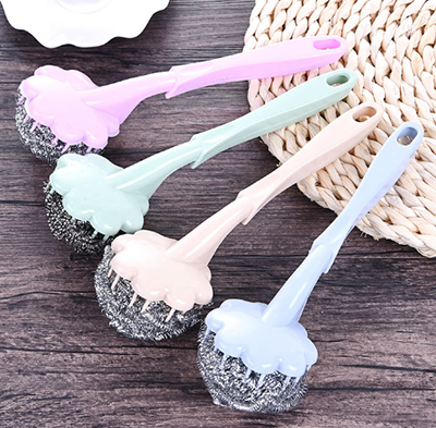 清潔刷梅花形鋼絲球長(zhǎng)柄洗碗洗鍋刷六A2-1-2A2-2-4