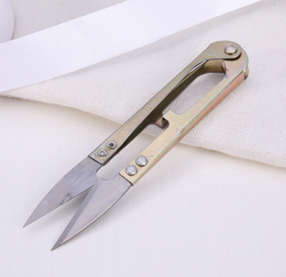 不銹鋼U型修線剪 十字繡專用線頭剪V形紗剪C13-2-2