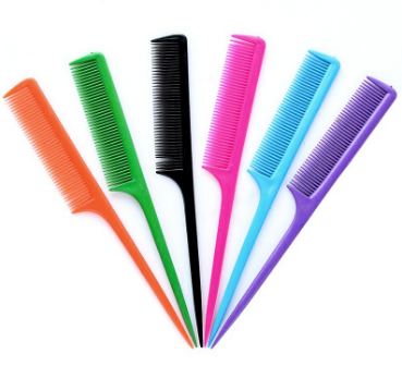 彩色梳子 挑梳美發(fā)推薦美發(fā)工具化妝梳尖尾梳六C1-3-1