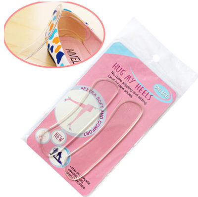 高跟鞋用品防磨腳加厚硅膠透明后跟貼不跟腳后跟半碼墊防磨腳六B27-3-2