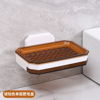 輕奢壁掛式肥皂盒免打孔單層抽屜肥皂架- 單層（210/箱）個