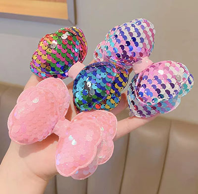 蝴蝶結(jié)發(fā)夾可愛發(fā)卡新款閃亮少女糖果色側(cè)邊劉海夾C3-3-2