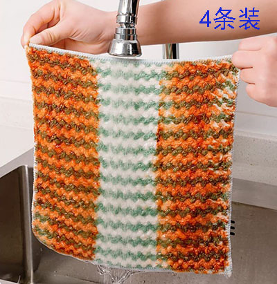 爆款（4條裝）30*30cm免洗潔精納米超細(xì)纖維清潔抹布 100包/件六B5-1-3-2-3-3-3