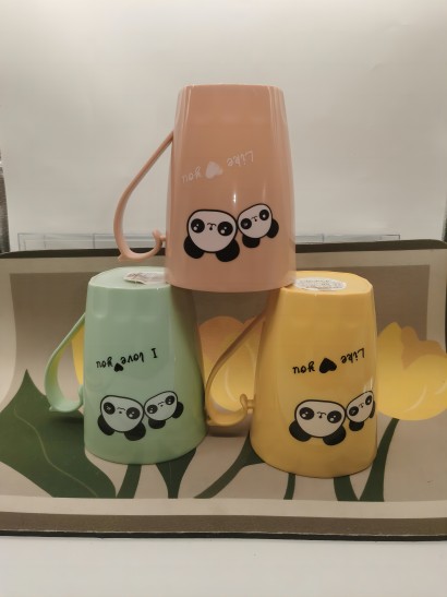 卡通塑料帶手柄漱口洗漱杯牙刷杯1048/六B16-1-2