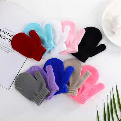 新款1-4歲兒童手套秋冬手套保暖嬰幼兒連指針織手套可愛寶寶手套 六B20-1-2六B23-4-2