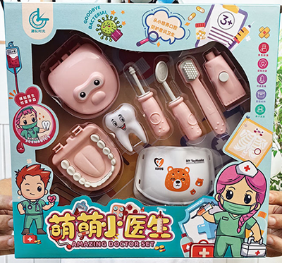 33-010角色扮演過家家牙醫(yī)小診所醫(yī)生套裝寶寶愛上刷牙套裝玩具（3C認(rèn)證）六B0-3-1