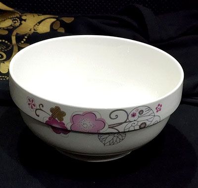 （二級(jí)）百款花型隨機(jī)5寸護(hù)邊個(gè)性創(chuàng)意陶瓷加厚碗飯碗---運(yùn)輸破損自理無(wú)售后