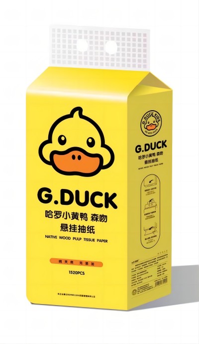 小黃鴨抽紙1280張 家用懸掛式面巾紙衛(wèi)生紙餐巾紙 可濕水面紙廁紙-六ZBJ-2號(hào)-1-3