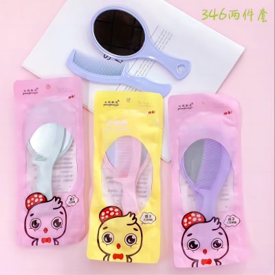 346彩色手柄鏡梳兩件套 60套/箱
