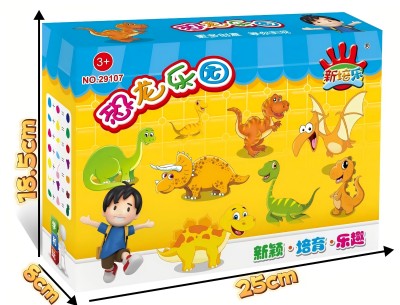 29107新培樂兒童彩泥恐龍樂園套裝 72盒/箱六B22-2-4