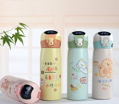 316不銹鋼ZM-8073新智能溫顯吸管杯高顏值學(xué)生水杯450ml/50/箱六B35-3-5