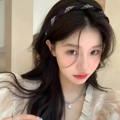 （特價）法式復古水鉆發(fā)卡發(fā)箍女高級感精致外出頭箍頭六C0-2-4