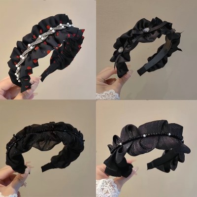 （特價(jià)）新款高顱頂外出百搭洗臉頭箍氣質(zhì)發(fā)卡發(fā)捆頭飾六C0-3-4