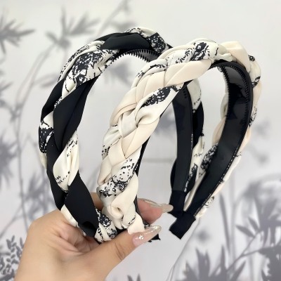 （特價(jià)）秋季新款緞面頭箍發(fā)箍高顱頂顯臉小頭箍發(fā)飾六C0-3-上
