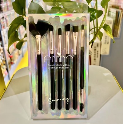 6支盒裝化妝套刷散粉刷睫毛刷眉刷眼影刷化妝工具六C0-1-3
